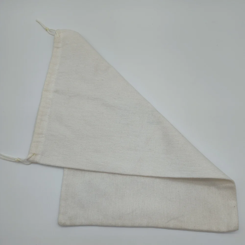PUCCI Cotton Dust Bag Ivory with Teal Logo Drawstring Pouch EUC
